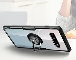 Чохол бампер Primolux Ring Magnetic Stand для смартфона Samsung Galaxy S10 (SMG973) Black - мініатюра 3
