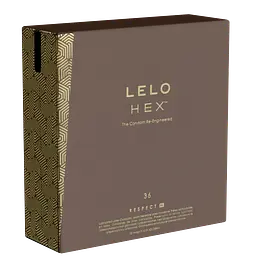Упаковка 36 шт. надтонких презервативів великого розміру Lelo Hex
