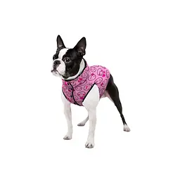 Курточка для собак WAUDOG Clothes малюнок "Смайли на рожевому", M45, В 61-65 см, С 38-42 см - мініатюра 4