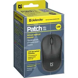 Комп'ютерна мишка Defender Patch MS-759 Black (52759) - мініатюра 5