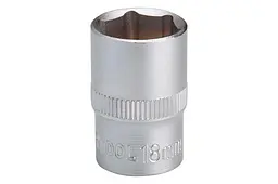 Головка торцева шестигранна Intertool 18мм x 1/2" матова - мініатюра 2