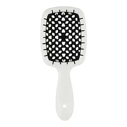 Щітка для волосся білий з чорним SMALL SUPER BRUSH Janeke