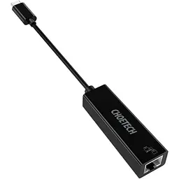 Перехідник USB 3.1 Type-C --> Ethernet RJ45 1000Mb 0,15 м, Choetech чорний - мініатюра 2