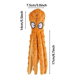 М'яка іграшка для собак Octopus Shaped Crinkle Dog Plush Toy - мініатюра 2