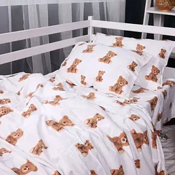 Комплект постільної білизни MirSon Фланель 017 Teddy білий 110х140 см (2200009655531) - мініатюра 3