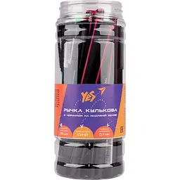 Ручка кулько-масляна Yes Triangular Black сині чорнила упаковка 25 шт. (412102) - мініатюра 4