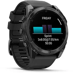 Смарт-годинник Garmin Fenix 8 51mm AMOLED Slate Gray with Black Silicone Band (010-02905-00) - мініатюра 2