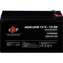 Акумулятор LogicPower AGM 12V/12Ah/144Wh [6550] [109868]