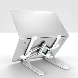 Підставка для ноутбука Notebook Bracket P1, складна регульована пластикова, біла - мініатюра 4