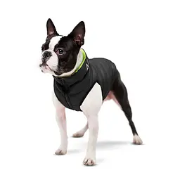 Курточка для собак AiryVest двостороння, М 40, cалатово-чорна - мініатюра 3