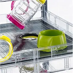 Модульна клітка для хом'яків та мишей Ferplast Multipla Hamster Crystal з аксесуарами чорна 72.5x37.5x62 см 57007617 - мініатюра 10