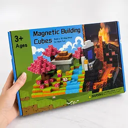 Магнітний конструктор Minecraft 150 шт по грі Майнкрафт Світ біомів Mk001066