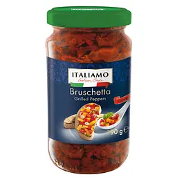 Брускета Italiamo Bruschetta Pepper Bruschetta Toping Glilled Peppers овочі гриль 190 г