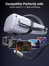 Кабель кутовий для VR - Ugreen US551 Right Angle USB-C to USB-C VR Link Cable 5 метрів (6957303896295) - мініатюра 6