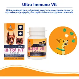 Вітамінно-мінеральний комплекс Modes Ultra Vit Immuno підтримка імунітету для собак та котів 140 таблеток - мініатюра 2
