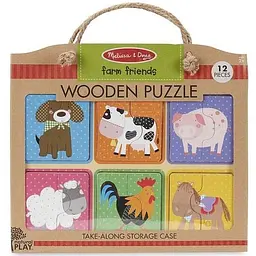 Пазли Melissa & Doug Друзі ферми дерев'яні у футлярі (MD31363)