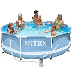 Каркасний басейн Intex 305×76 см з фільтр насосом для двору та дачі - мініатюра 2