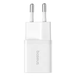 Мережевий зарядний пристрій Baseus GaN5 Fast Charger (mini) 1C 25W EU Cable Type-C to Type-C 1m білий P10110909213-01