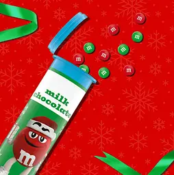Драже M&M's Minis Milk Chocolate Mega Christmas Tube 50г - мініатюра 2
