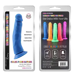 Фалоімітатор Delux Pure Nature Steven.R 22.5 см синій - мініатюра 2