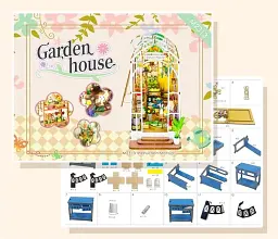 Садовий будиночок Book Nook Garden House DIY Інтер'єрний конструктор M02313 - мініатюра 4