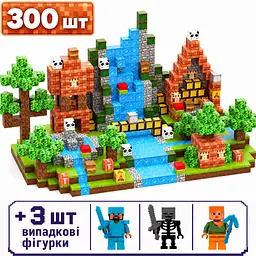 Магнітний конструктор Minecraft 300 шт по грі Майнкрафт Ліс та панди Mk001006.2 - мініатюра 2