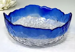 Салатник "Маківка", середній, синій, 600 мл, 16,5x6,5 см