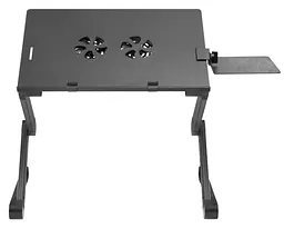 Стол-підставка для ноутбука 17.3 дюйма з охолодженням OfficePro OPCD-1230 2xfans Black - мініатюра 3