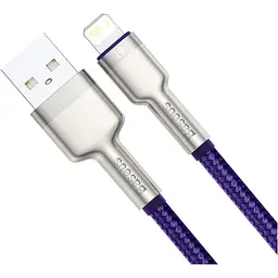 Кабель Baseus Cafule Metal USB-A to Lightning 2m Purple (CALJK-B05) [169645] - мініатюра 3