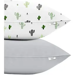 Набір наволочок Cosas Grey Cactus 50х70 см (SetPillow_Cactus_Grey_50х70)
