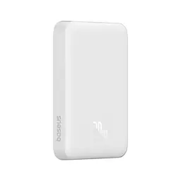 Портативне бездротове ЗУ - зовнішній акумулятор Baseus Magnetic Mini 20W 10000 mAh (PPCX070002) білий - мініатюра 7