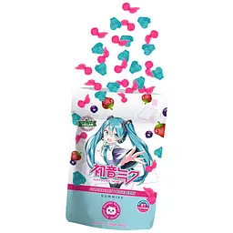 Японські желейні цукерки Hatsune Miku зі смаком полуниці та чорниці 125г - мініатюра 3
