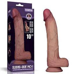 Фалоімітатор - Sliding Skin Pro II Dual Layer Silicone Dong 10" Flesh