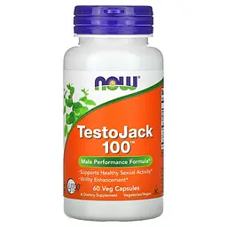 Стимулятор тестостерону Testo Jack 100, 60 вегакапсул NOW fit0012888