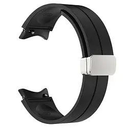 Ремінець Primolux Magnetic Silicone для годинника Samsung Galaxy Watch 4/Watch 5/Watch 5 Pro Black Silver S/M - мініатюра 2
