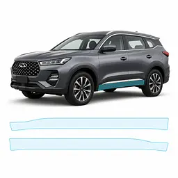 Антигравійна захисна бронеплівка за лекалами для Chery Tiggo 7 Pro I 2020-2022 - нижня зона кузова пороги