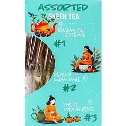 Чай Tea Moments Assorted Green tea кадді-пакет 33.6 г 15 пакетиків - мініатюра 4