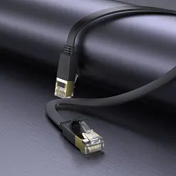 Патч-корд Hoco US07 General Cat 6 U/UTP Pure Copper Flat Network Cable 10m Black (780713) [149275] - мініатюра 4