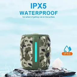 Портативная колонка ретро Kisonli Q17 Bluetooth 1800mAh 8Вт Camouflage - мініатюра 5