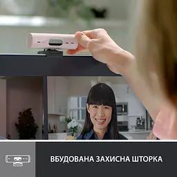 Веб-камера Logitech Brio 500 Full HD Rose (960-001421) - мініатюра 5