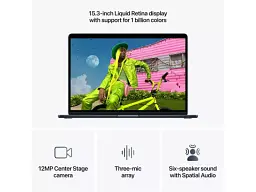 Ноутбук Apple MacBook Air 15 2026 M5/10CPU/10GPU/32GB/1TB Midnight (Z1LY000KF) - мініатюра 5
