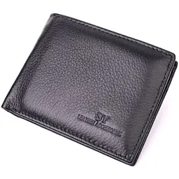 Зручне чоловіче портмоне з натуральної шкіри ST Leather 22482 чорний