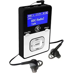 Yaakin K2, цифрове радіо Go DAB/DAB+/FM, акумуляторна батарея, портативний кишеньковий приймач, у комплекті