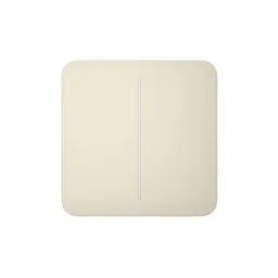 Розумний двоклавішний прохідний вимикач Ajax LightSwitch (2-gang/2-way) Jeweller (ivory/слонова кістка) (26-00410) - мініатюра 1