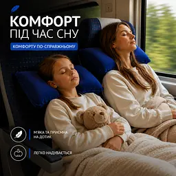 Надувні подушки для сну, відпочинку та подорожей 2 шт (синій) - мініатюра 2