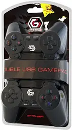 Геймпад подвійний Gembird JPD-UB2-01 USB black - мініатюра 3