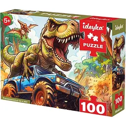 Пазли Тиранозавр на джипі Ideyka LP100-007 100 елементів Різнокольоровий shop (4823104391463)
