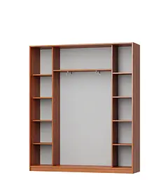 Шафа-купе тридверна MebelStar Комбо AL 2ДСП/Дзеркало 190x45x210 см Антрацит (MBS-3199) - мініатюра 2