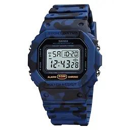 Наручний годинник чоловічий Skmei 1628 Blue Camo, 1628CMBU (12265)