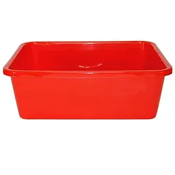 Миска LAMELA 11л прямокутна 373х310х137 червоний